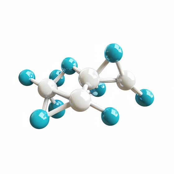 4521_A blue and white molecule with a white center