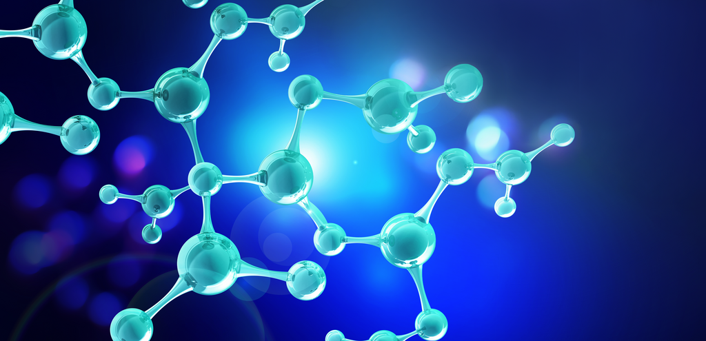 5646_Medical background with molecules and atoms 3D illustration